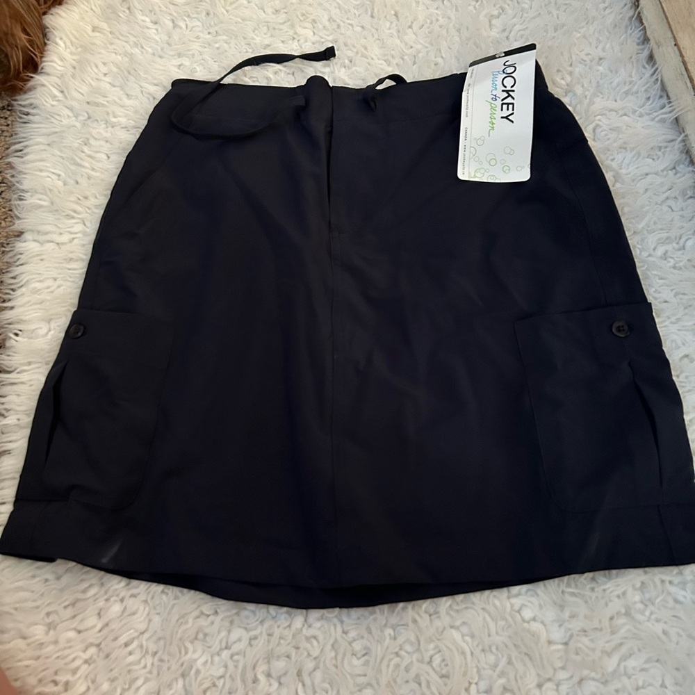 New Jockey black skort small with pockets mid nite blue